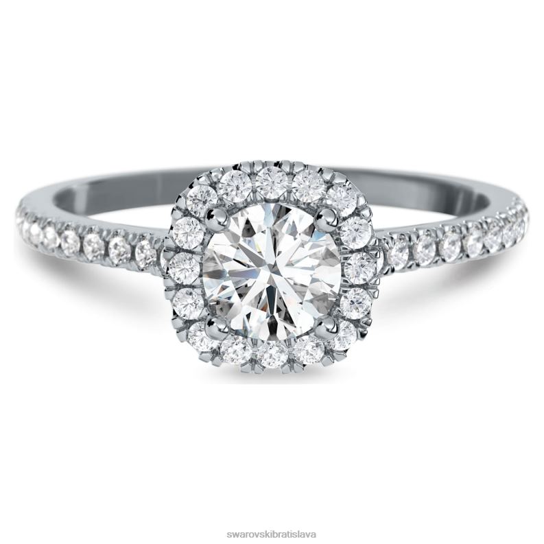 podpisový prsteň 14k biele zlato B8ZNT988 Swarovski šperky