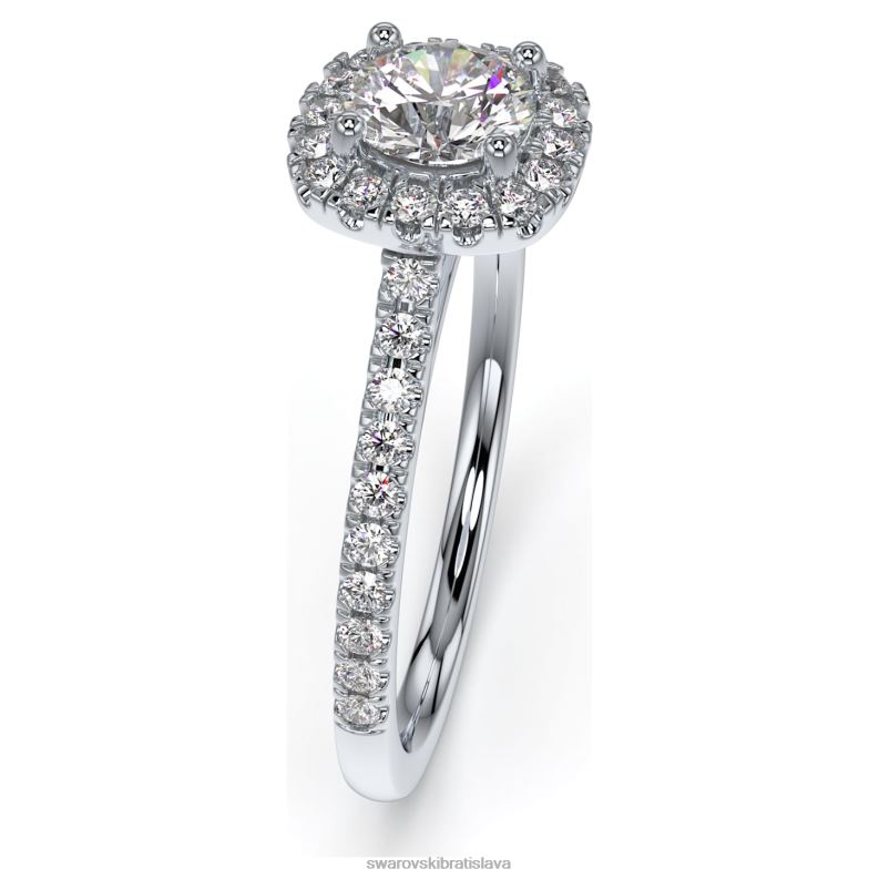 podpisový prsteň 14k biele zlato B8ZNT988 Swarovski šperky