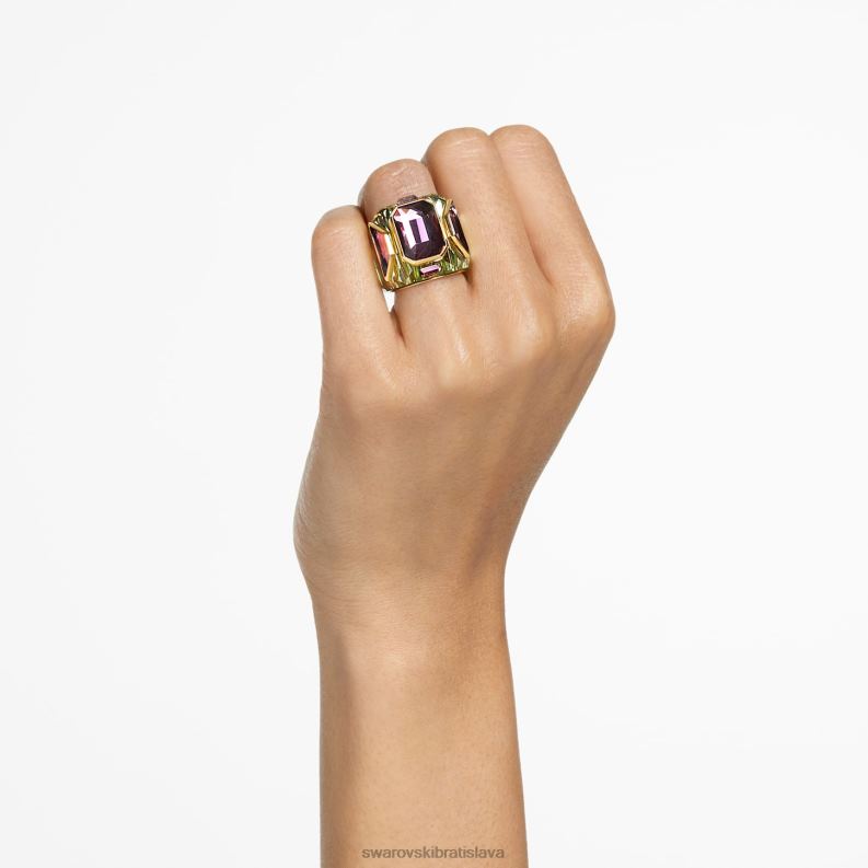chrómový koktailový prsteň viacfarebné, pozlátené B8ZNT1036 Swarovski šperky