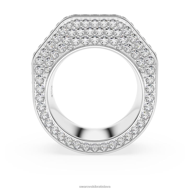 dextera krúžok tvar osemuholníka, dlažba, biela, rhodiované B8ZNT1042 Swarovski šperky