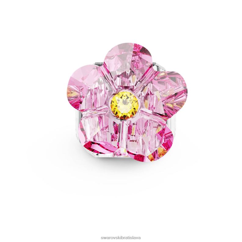 florere koktailový prsteň kvet, ružový, rhodiovaný B8ZNT1028 Swarovski šperky