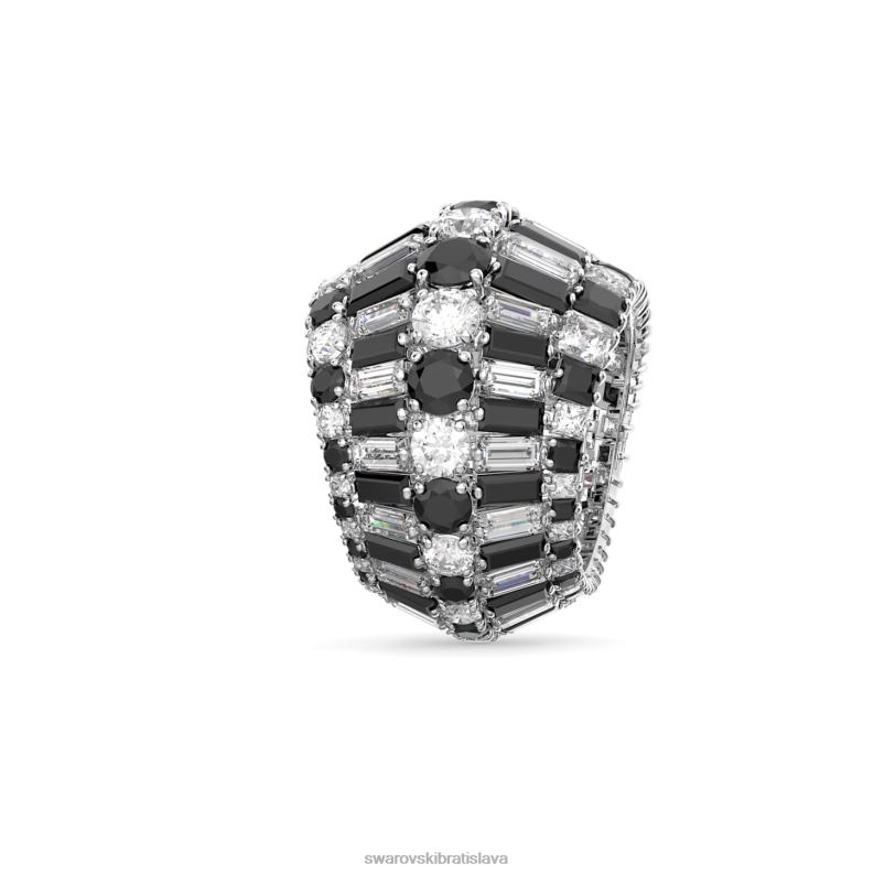 hyperbola koktailový prsteň zmiešané strihy, čierne, rhodiované B8ZNT1060 Swarovski šperky