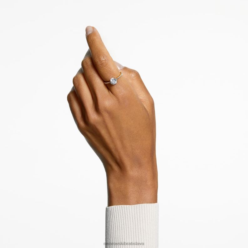 koktailový prsteň constella princes cut, dlažba, biela, pozlátená B8ZNT983 Swarovski šperky