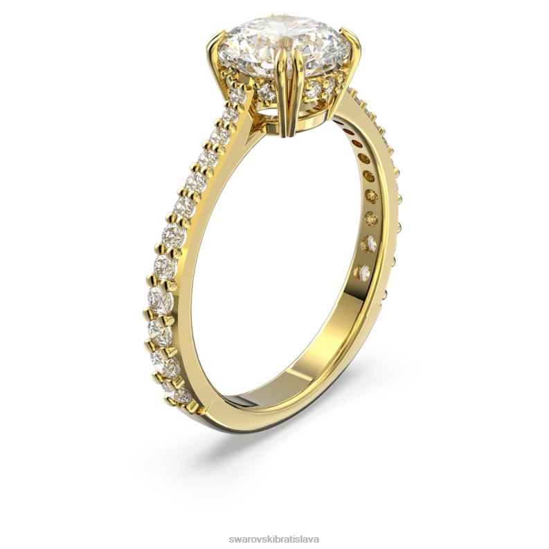 koktailový prsteň constella princes cut, dlažba, biela, pozlátená B8ZNT983 Swarovski šperky