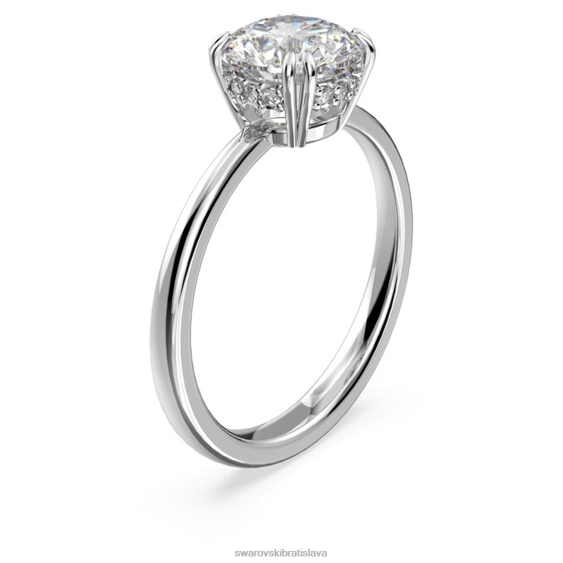 koktailový prsteň constella princess cut, biela, rhodiovaná B8ZNT980 Swarovski šperky