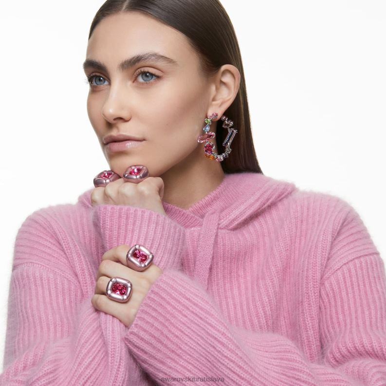 koktailový prsteň dulcis vankúšový strih, ružová B8ZNT1048 Swarovski šperky