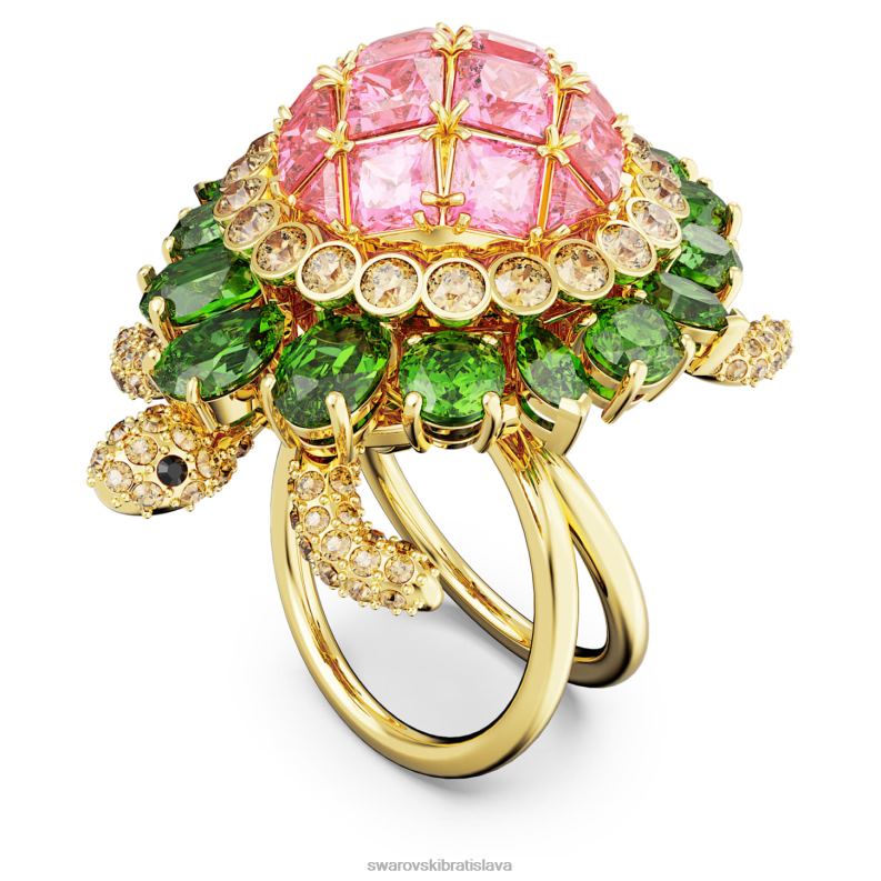 koktailový prsteň idyllia korytnačka, viacfarebná, pozlátená B8ZNT1024 Swarovski šperky