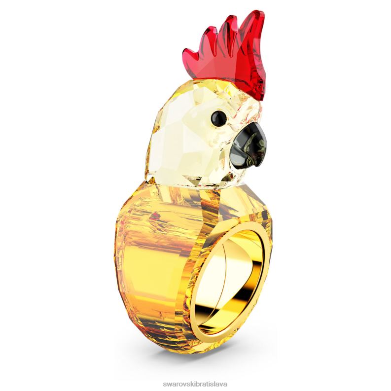 koktailový prsteň idyllia papagáj, viacfarebný, pozlátený B8ZNT1059 Swarovski šperky