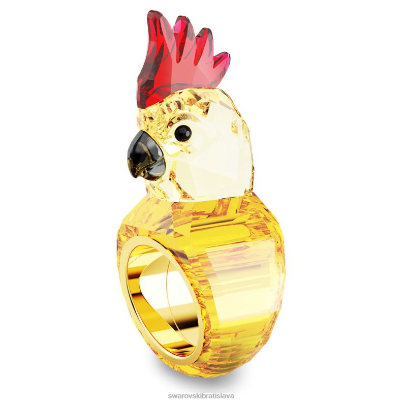 koktailový prsteň idyllia papagáj, viacfarebný, pozlátený B8ZNT1059 Swarovski šperky