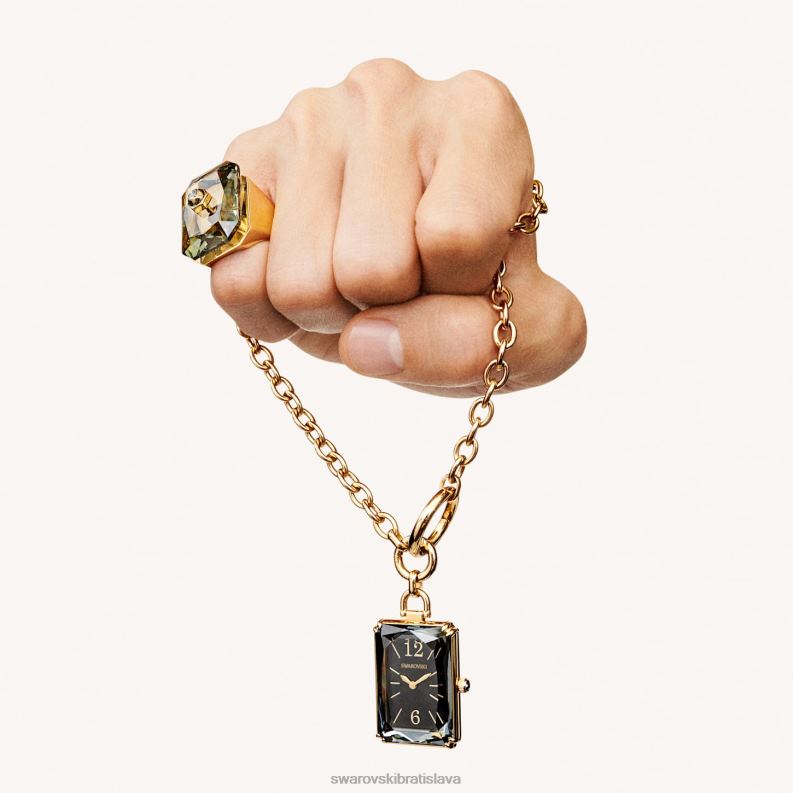 koktailový prsteň numina osemhranný výbrus, sivý, pozlátený B8ZNT1086 Swarovski šperky