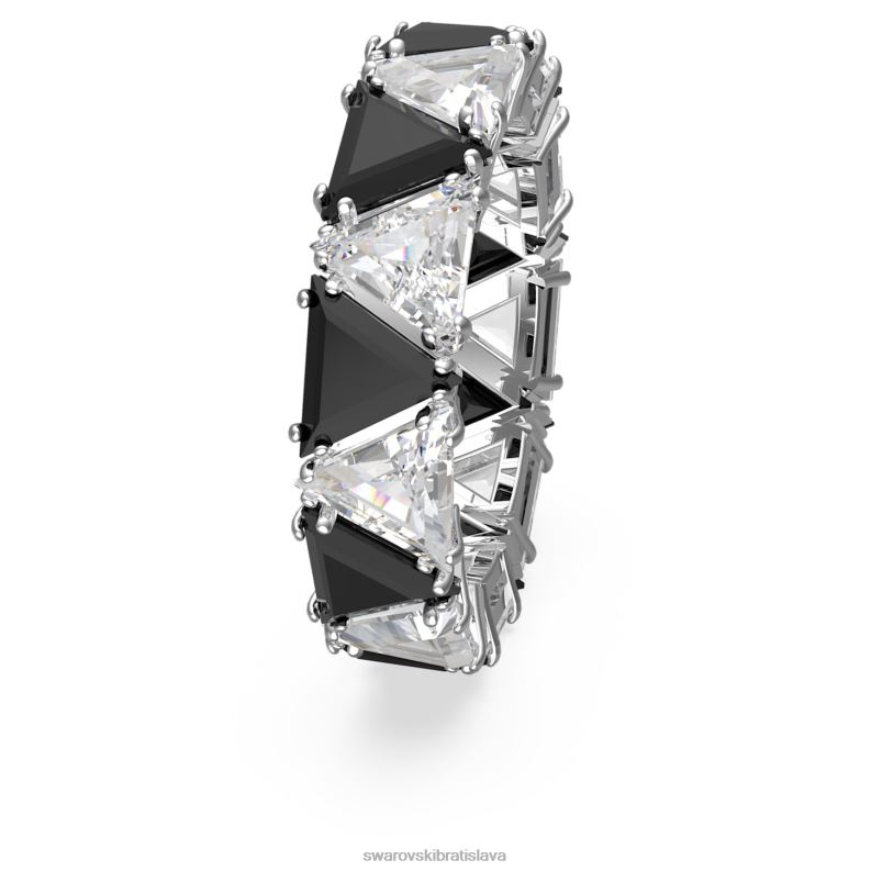 koktailový prsteň ortyx trojuholníkový strih, čierny, rhodiovaný B8ZNT1050 Swarovski šperky