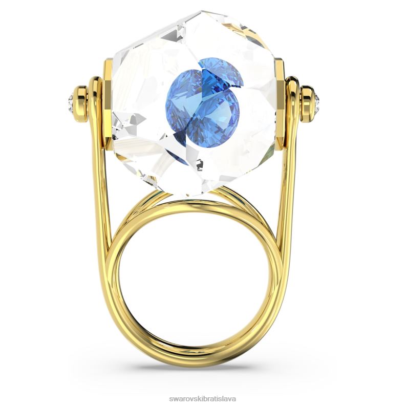 kokteilový prsteň curiosa plávajúci šatón, modrý, pozlátený B8ZNT1080 Swarovski šperky