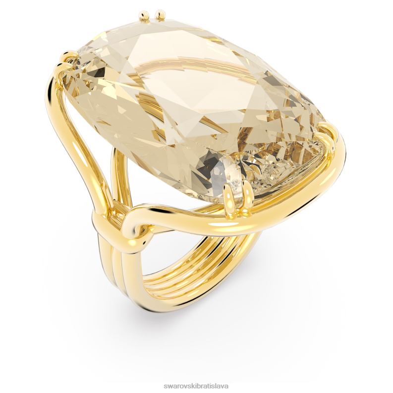 kokteilový prsteň harmonia nadrozmerný krištáľ, zlatý tón, pozlátený B8ZNT1035 Swarovski šperky
