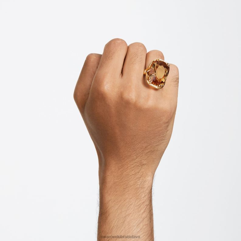 kokteilový prsteň harmonia nadrozmerný krištáľ, zlatý tón, pozlátený B8ZNT1035 Swarovski šperky
