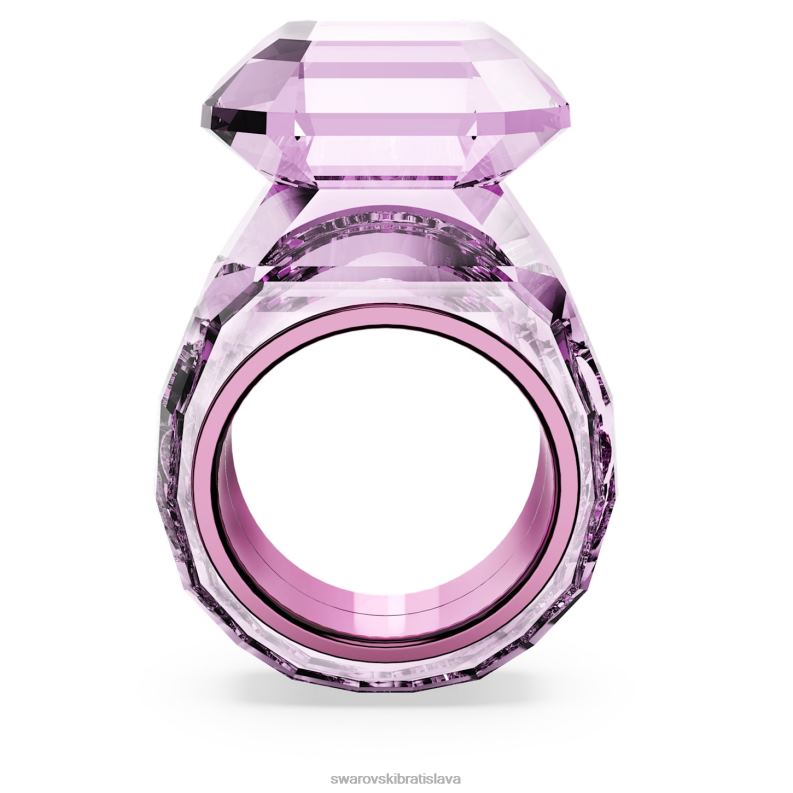 lucentný koktailový prsteň osemhranný strih, ružová B8ZNT1041 Swarovski šperky