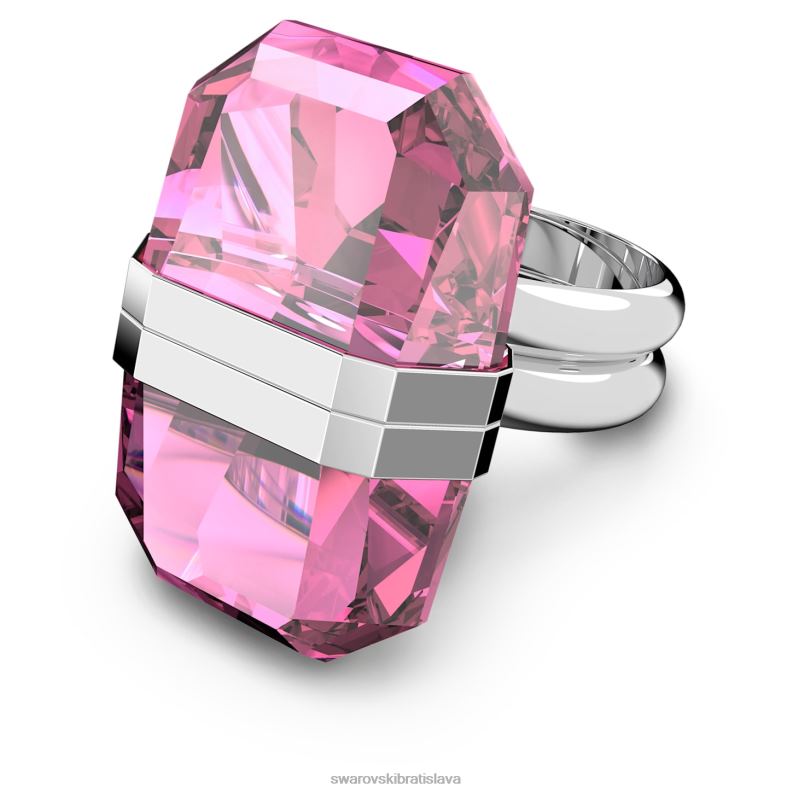 lucentný prsteň magnetické zapínanie, ružové, rhodiované B8ZNT1052 Swarovski šperky
