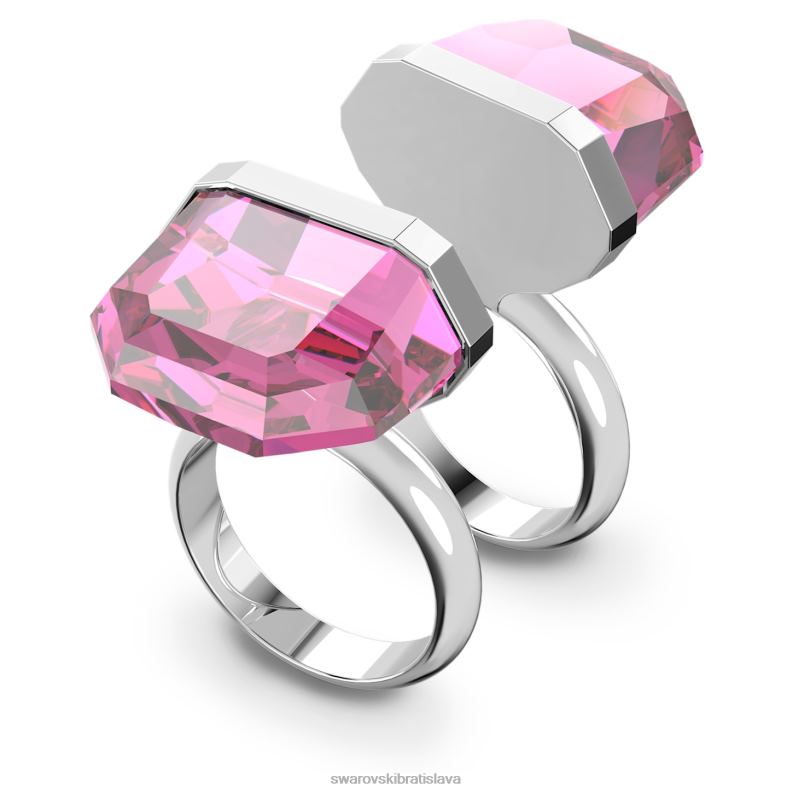 lucentný prsteň magnetické zapínanie, ružové, rhodiované B8ZNT1052 Swarovski šperky