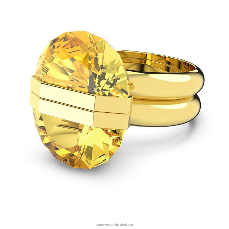 lucentný prsteň magnetické zatváranie, žlté, pozlátené B8ZNT1064 Swarovski šperky