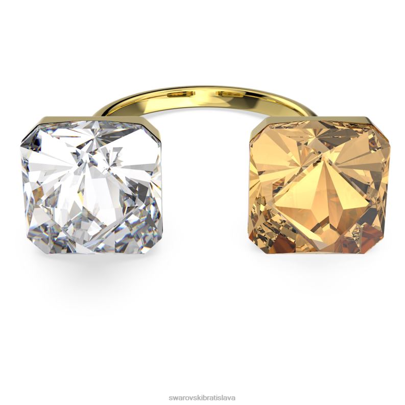ortyx otvorený krúžok pyramídový výbrus, žltý, pozlátený B8ZNT1065 Swarovski šperky