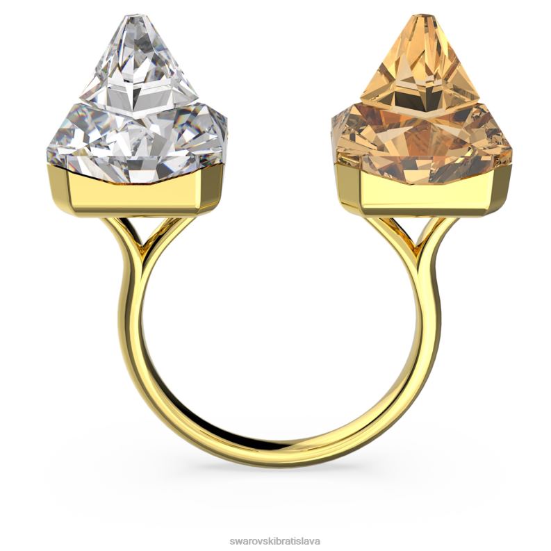 ortyx otvorený krúžok pyramídový výbrus, žltý, pozlátený B8ZNT1065 Swarovski šperky