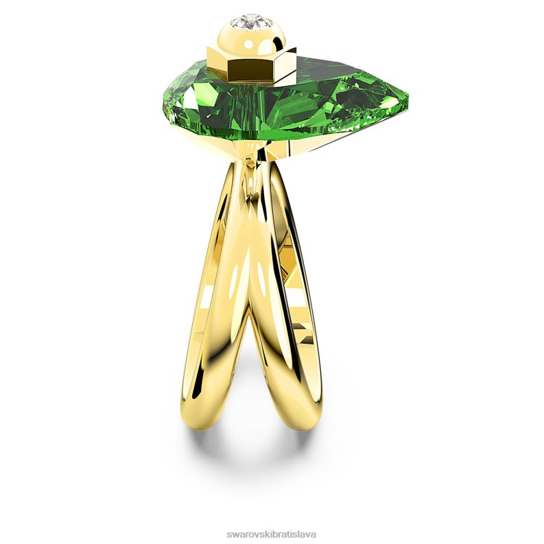 prsteň numina hruškový rez, zelený, pozlátený B8ZNT1063 Swarovski šperky