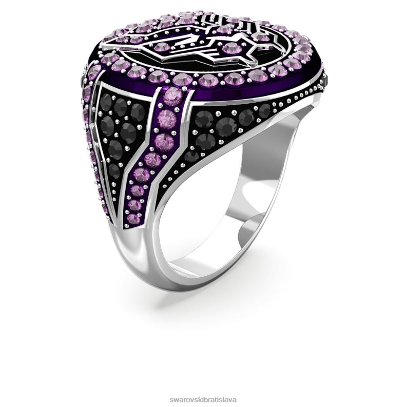 úžasný prsteň čierneho pantera čierny panter, fialový, rhodiovaný B8ZNT1085 Swarovski šperky