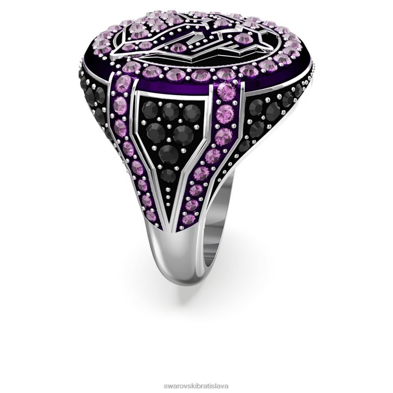úžasný prsteň čierneho pantera čierny panter, fialový, rhodiovaný B8ZNT1085 Swarovski šperky