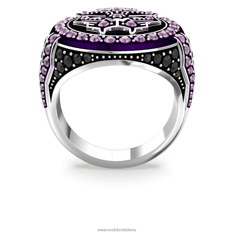 úžasný prsteň čierneho pantera čierny panter, fialový, rhodiovaný B8ZNT1085 Swarovski šperky