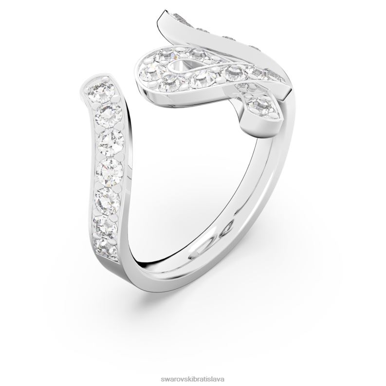 krúžok fluenta znovu zapálené kryštály, biele, rhodiované B8ZNT1094 Swarovski šperky