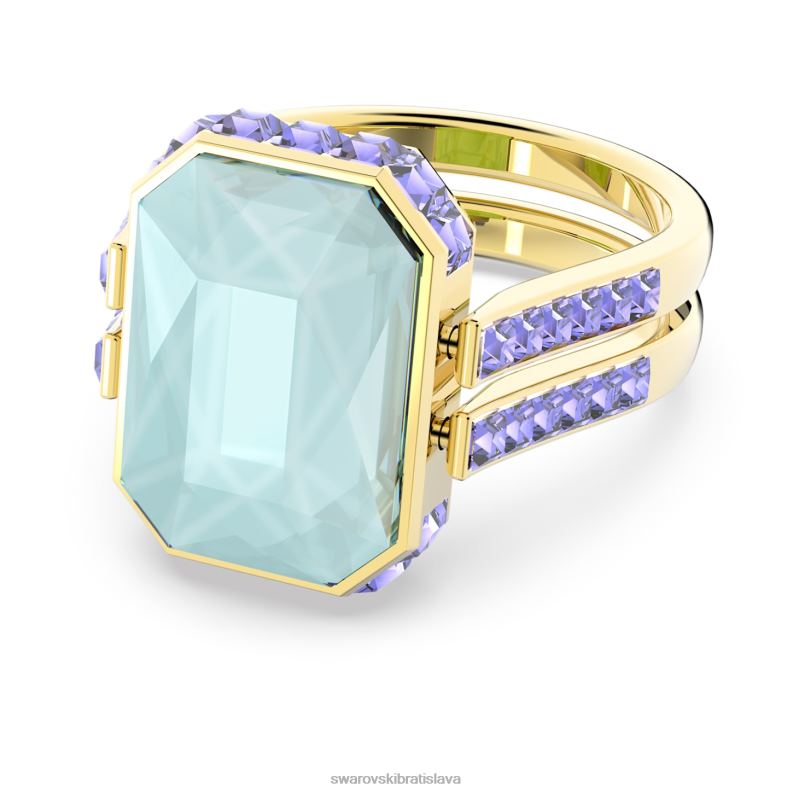 orbitálny krúžok osemhranný výbrus, viacfarebný, pozlátený B8ZNT1083 Swarovski šperky