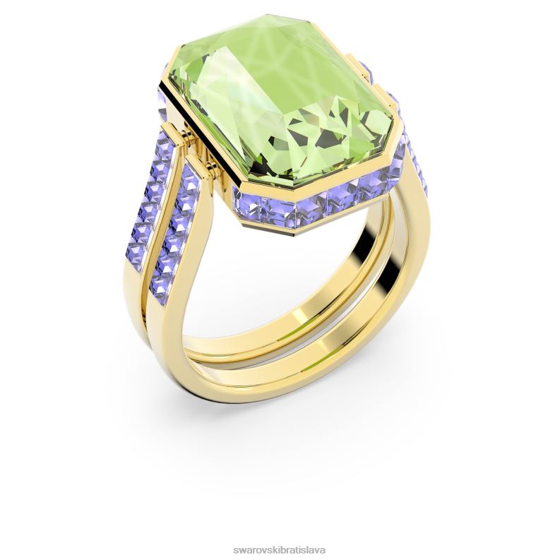 orbitálny krúžok osemhranný výbrus, viacfarebný, pozlátený B8ZNT1083 Swarovski šperky