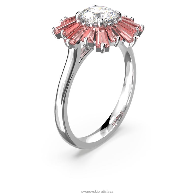 slnečný prsteň zmiešané strihy, slnko, ružové, rhodiované B8ZNT1096 Swarovski šperky