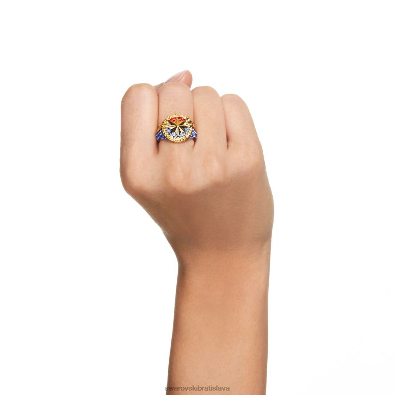 zázračný kapitán zázračný prsteň viacfarebné, pozlátené B8ZNT1089 Swarovski šperky