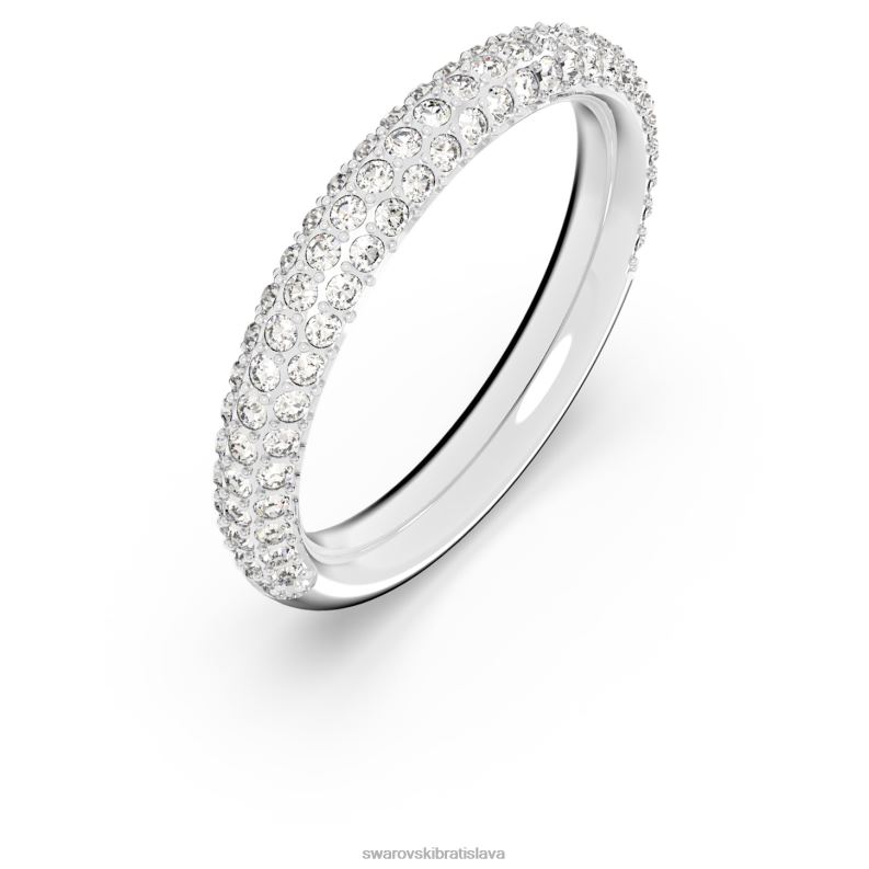 kamenný prsteň biela, rhodiovaná B8ZNT1010 Swarovski šperky