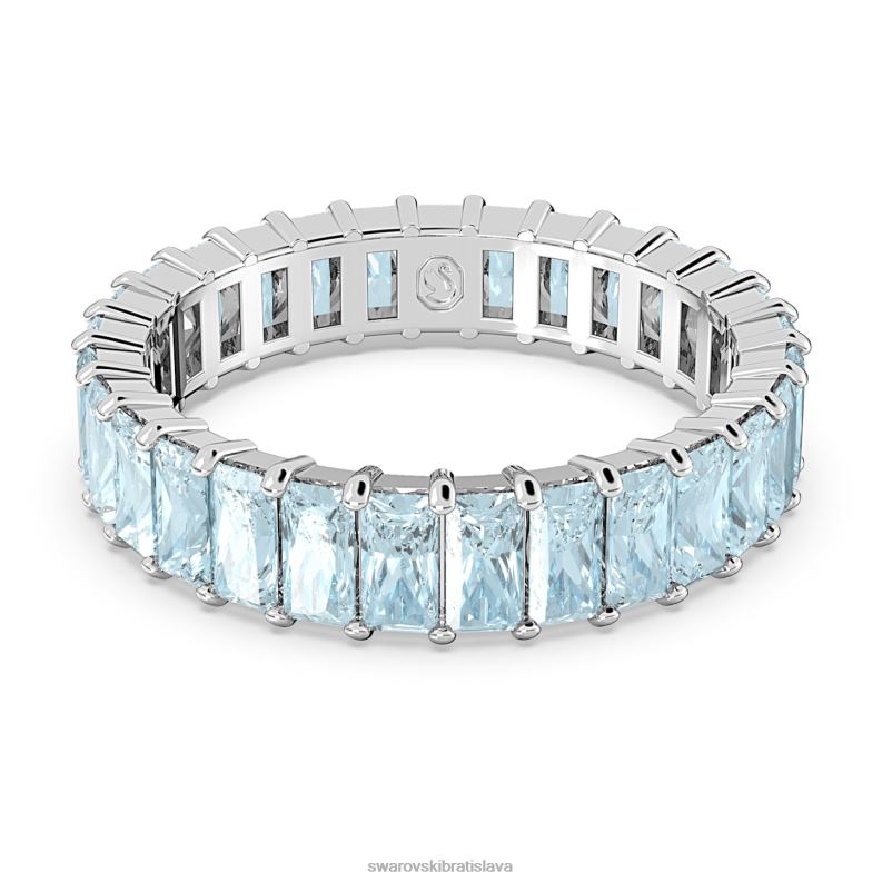 matricový krúžok bagetový rez, modrý, rhodiovaný B8ZNT993 Swarovski šperky
