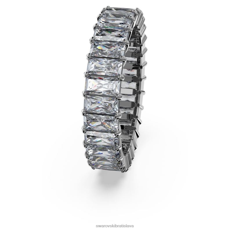 matricový krúžok bagetový rez, sivý, ruténiový B8ZNT994 Swarovski šperky