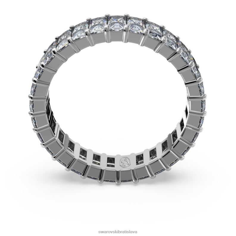 matricový krúžok bagetový rez, sivý, ruténiový B8ZNT994 Swarovski šperky