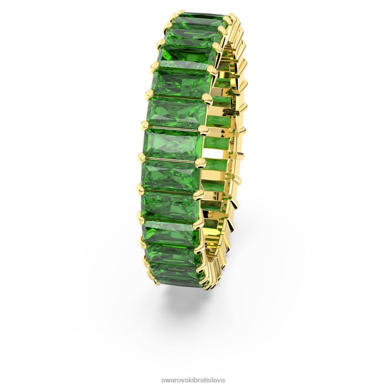 matricový krúžok bagetový rez, zelený, pozlátený B8ZNT992 Swarovski šperky