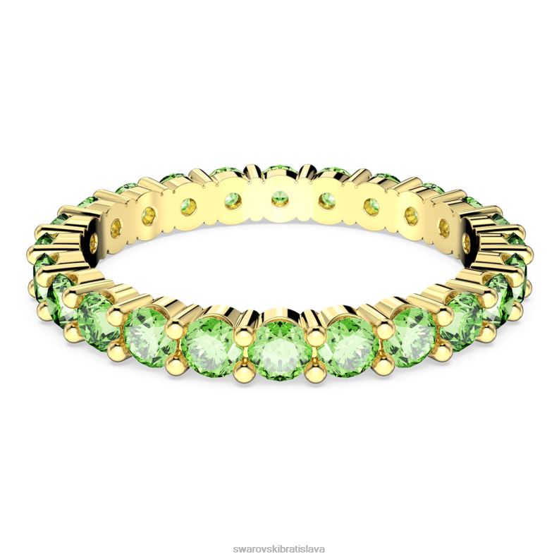 matricový krúžok okrúhly strih, zelená, pozlátená B8ZNT995 Swarovski šperky