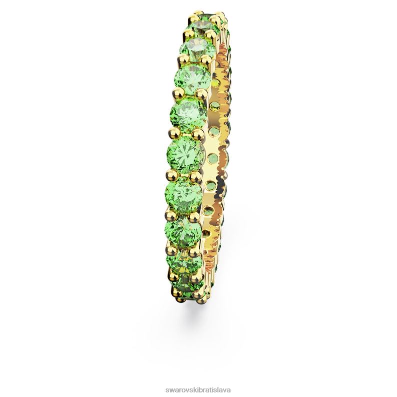 matricový krúžok okrúhly strih, zelená, pozlátená B8ZNT995 Swarovski šperky