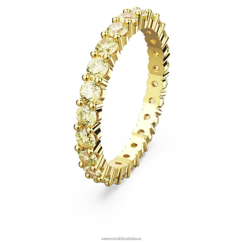 matricový krúžok okrúhly výbrus, žltý, pozlátený B8ZNT1012 Swarovski šperky