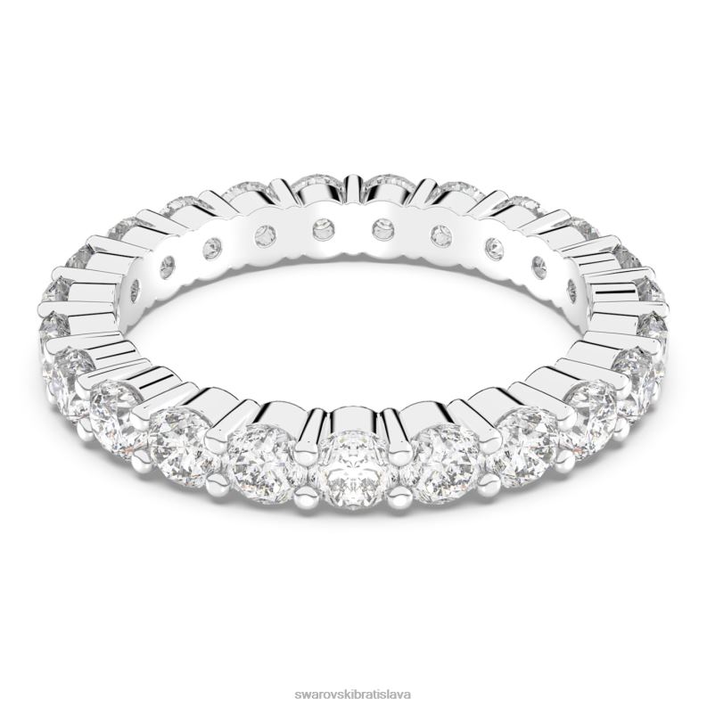 prsteň vittore xl okrúhly výbrus, biely, rhodiovaný B8ZNT999 Swarovski šperky