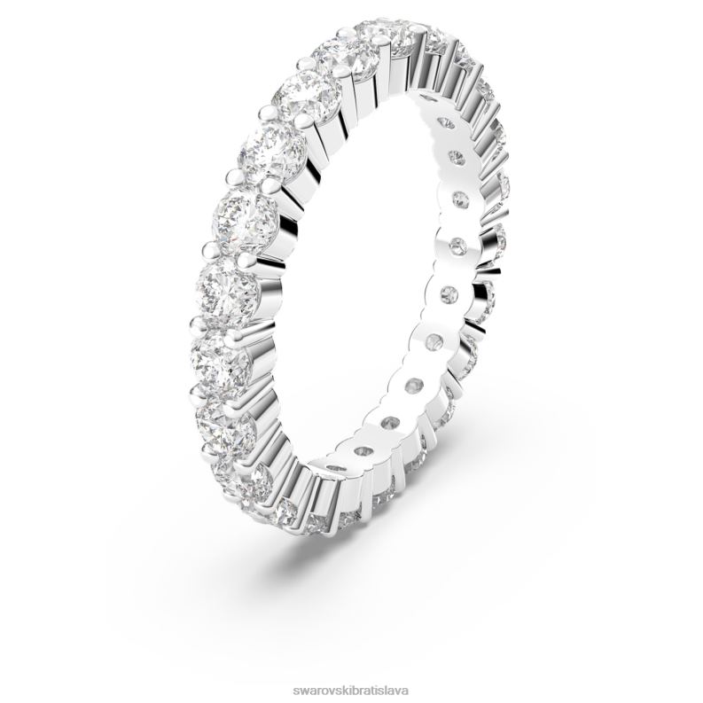 prsteň vittore xl okrúhly výbrus, biely, rhodiovaný B8ZNT999 Swarovski šperky