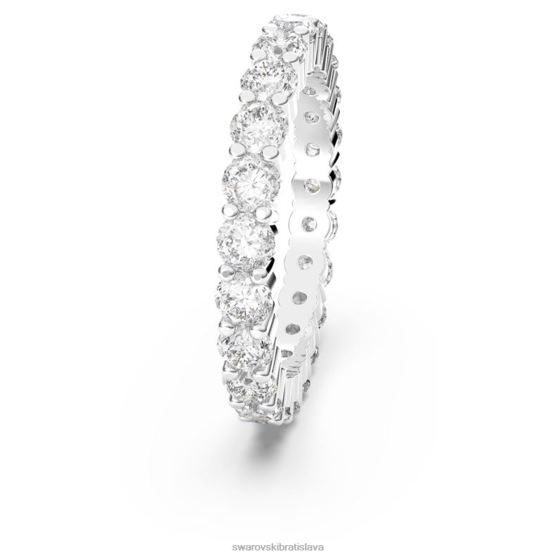 prsteň vittore xl okrúhly výbrus, biely, rhodiovaný B8ZNT999 Swarovski šperky
