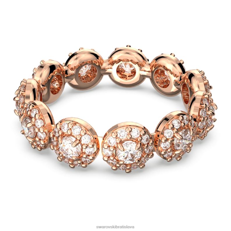 prstenec súhvezdia okrúhly výbrus, dlažba, biela, pozlátená ružovým zlatom B8ZNT1016 Swarovski šperky