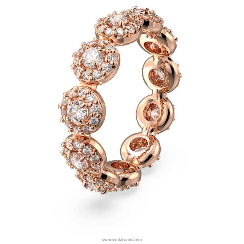 prstenec súhvezdia okrúhly výbrus, dlažba, biela, pozlátená ružovým zlatom B8ZNT1016 Swarovski šperky