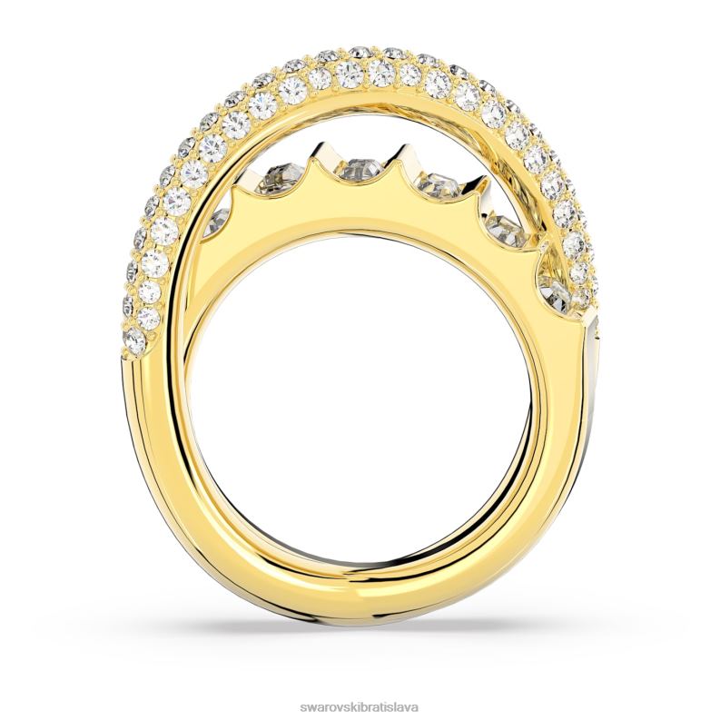 rota koktailový prsteň zmiešané strihy, biele, pozlátené B8ZNT1011 Swarovski šperky