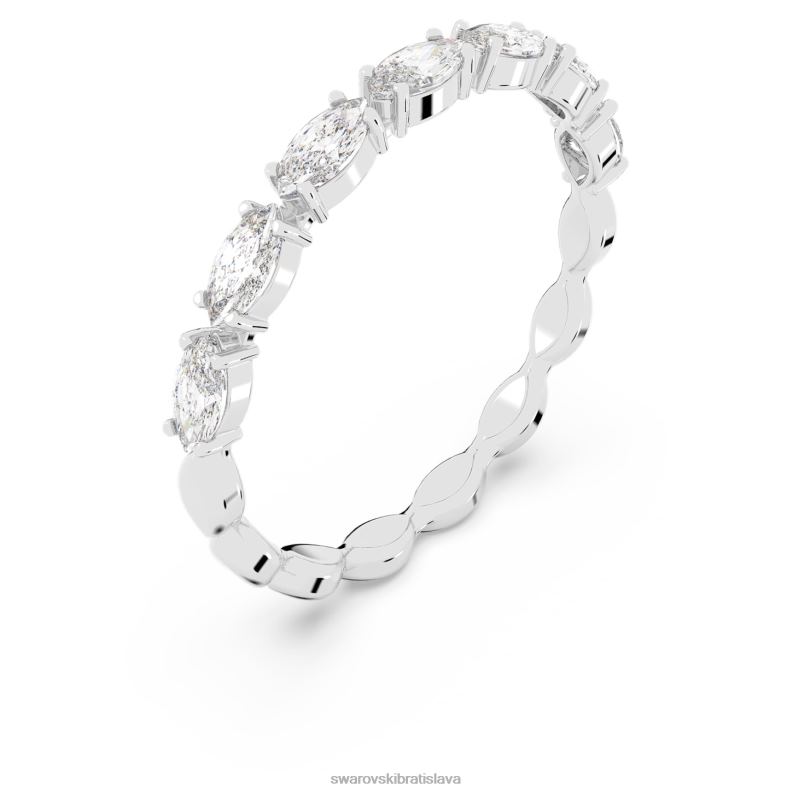 vittore prsteň markýzový strih, biela, rhodiovaná B8ZNT1004 Swarovski šperky