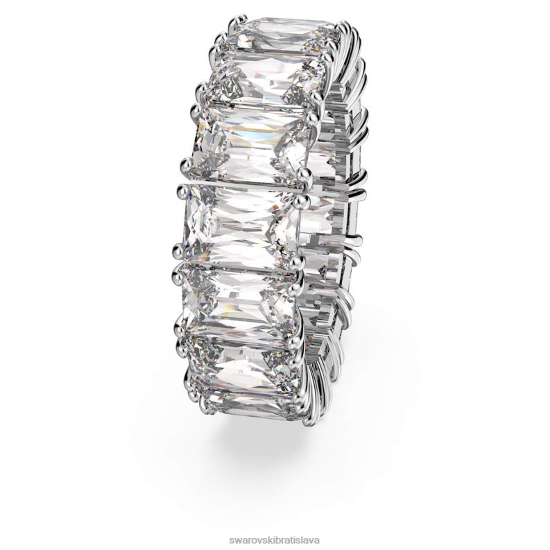 vittore prsteň obdĺžnikový rez, biela, rhodiovaná B8ZNT998 Swarovski šperky