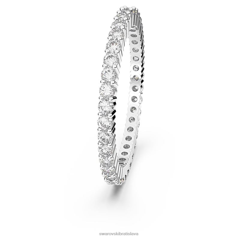 vittore prsteň okrúhly výbrus, biely, rhodiovaný B8ZNT1001 Swarovski šperky
